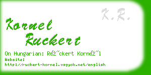 kornel ruckert business card